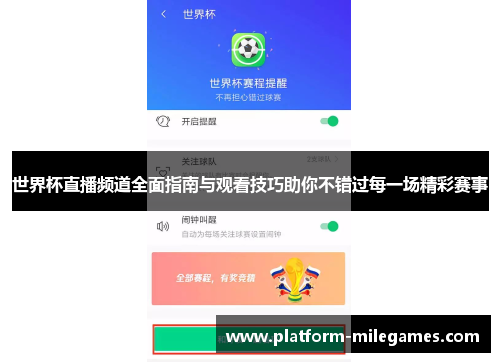 世界杯直播频道全面指南与观看技巧助你不错过每一场精彩赛事